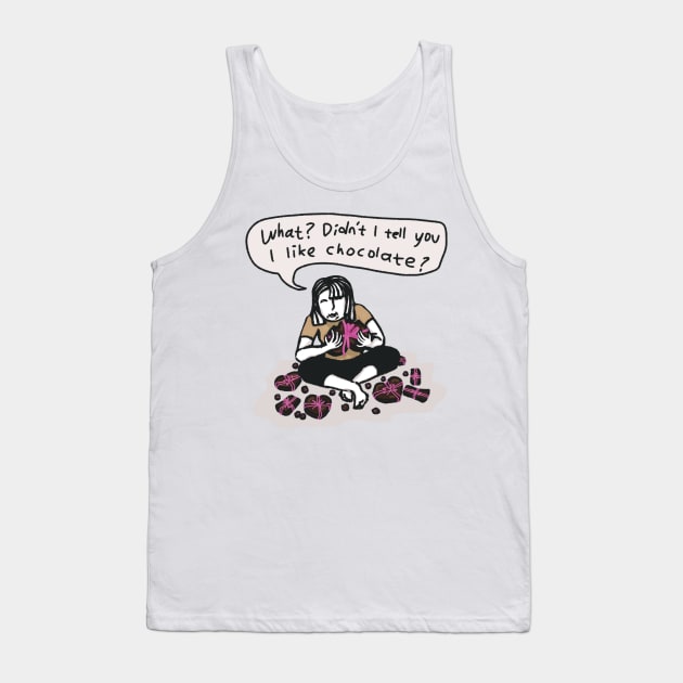 Lune's Valentine Chocolates Tank Top by GhostHerDraws